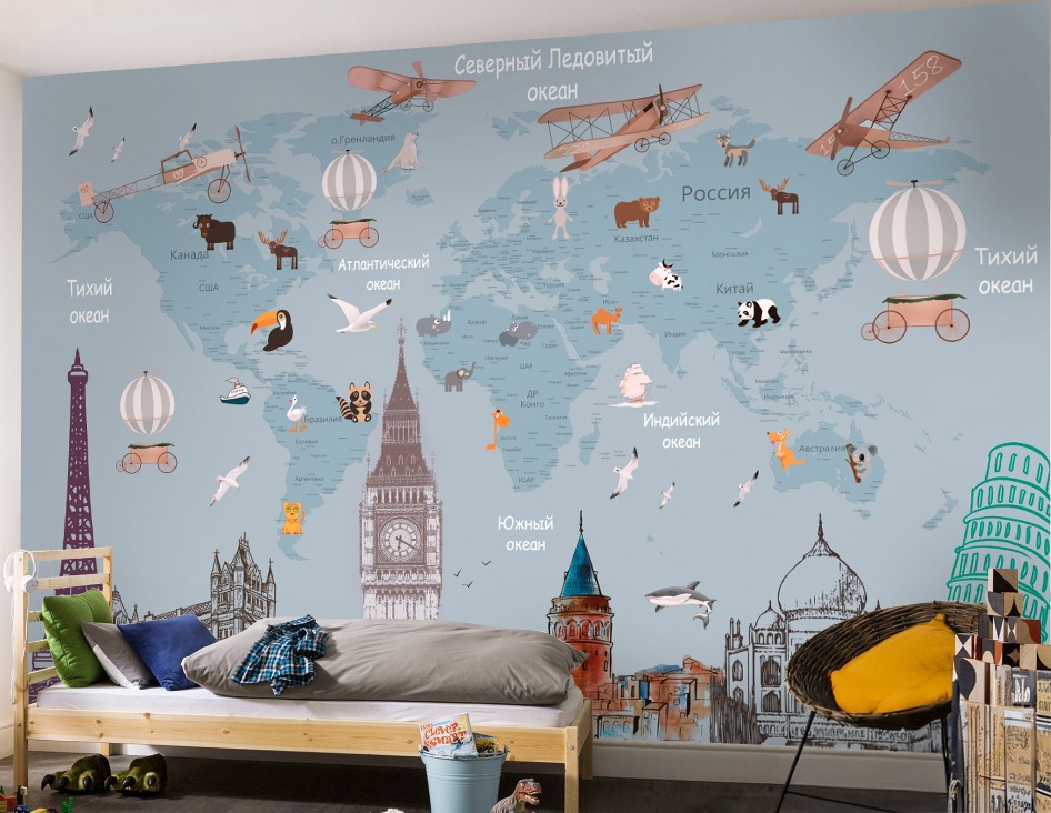 Обои Artmegahome Детские карты