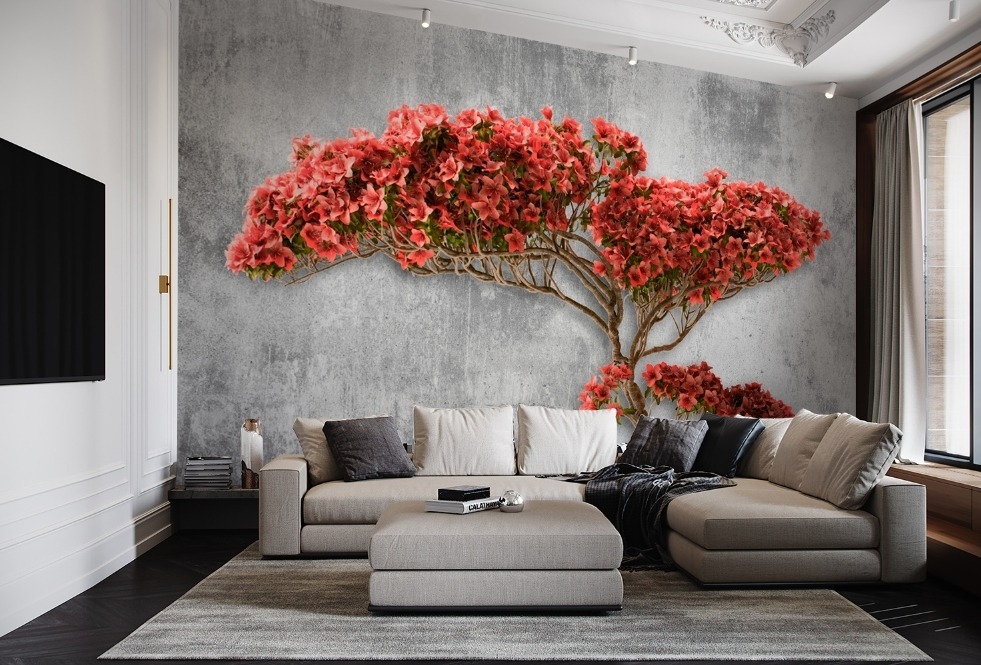 Обои Artmegahome Дизайнерские цветы