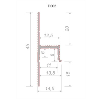 Теневой профиль Engineering Универсальный Анодированный 