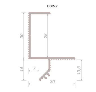 Теневой профиль Engineering Универсальный Под покраску