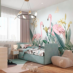 Обои Artmegahome Фламинго и птицы