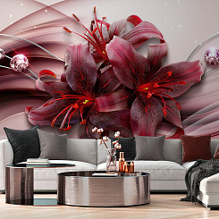 Обои Artmegahome Дизайнерские цветы