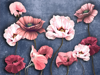 Фотообои Artmegahome Дизайнерские цветы