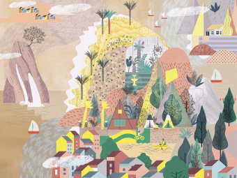 Фотообои Wall Street City Garden