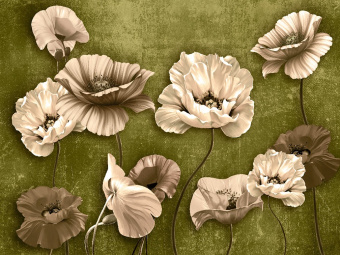 Фотообои Artmegahome Дизайнерские цветы