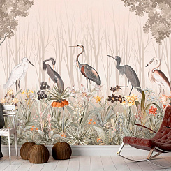 Обои Artmegahome Фламинго и птицы