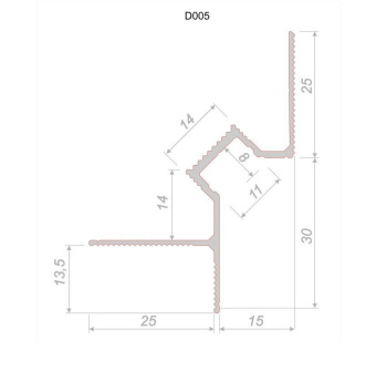 Теневой профиль Engineering Универсальный Под покраску