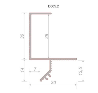 Теневой профиль Engineering Универсальный Анодированный