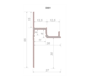 Теневой профиль Engineering Универсальный Анодированный