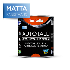 Матовая краска для гаражей, гаражных ворот и бетонного пола AUTOTALLI Matta UPVC, metalli & betoni