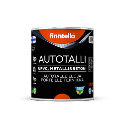 Эмаль для гаражей, гаражных ворот и бетонного пола Finntella AUTOTALLI UPVC metalli & betoni Полуглянцевая