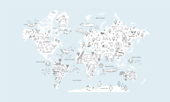 Фотообои Respace Детские  Вокруг света