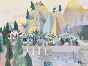 Фотообои Wall Street City Garden