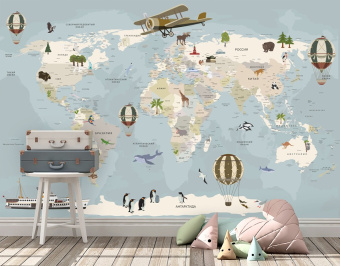 Фотообои Artmegahome Детские карты