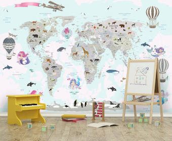 Фотообои Artmegahome Детские карты