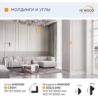 Угол  HI WOOD