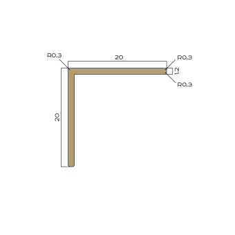 Угол защитный латунь NEEXY