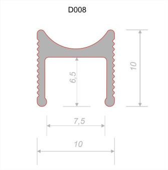 Теневой профиль Engineering Универсальный Анодированный 