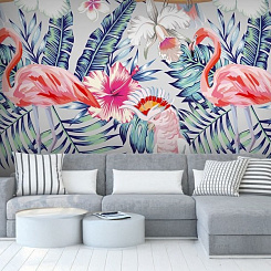 Обои Artmegahome Фламинго и птицы