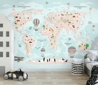 Фотообои Artmegahome Детские карты