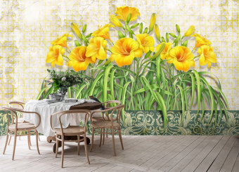 Фотообои Artmegahome Дизайнерские цветы