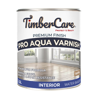 Профессиональный износостойкий лак на водной основе TimberCare PRO AQUA VARNISH