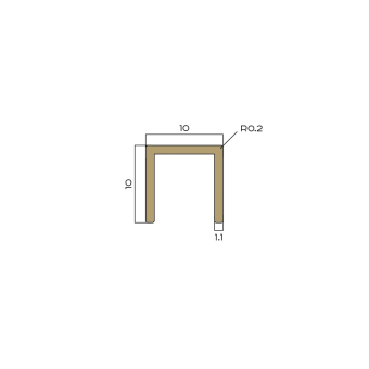 П-профиль латунь NEEXY