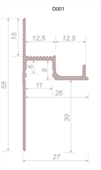Теневой профиль Engineering Универсальный Под покраску