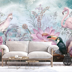 Обои Artmegahome Фламинго и птицы